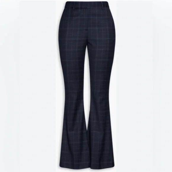 Rebecca Vallance - Lori pant in Navy Check - size 8 - EUC - bootcut/flare leg - Picture 1 of 16